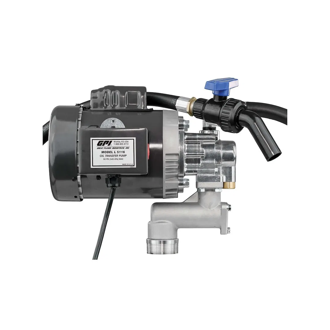 142100-01 – GPI Liquid Transfer Tank Pump, For Use With Oil (Up To 90 Weight)/ Waste Oil/ Hydraulic Fluid/ Antifreeze...
